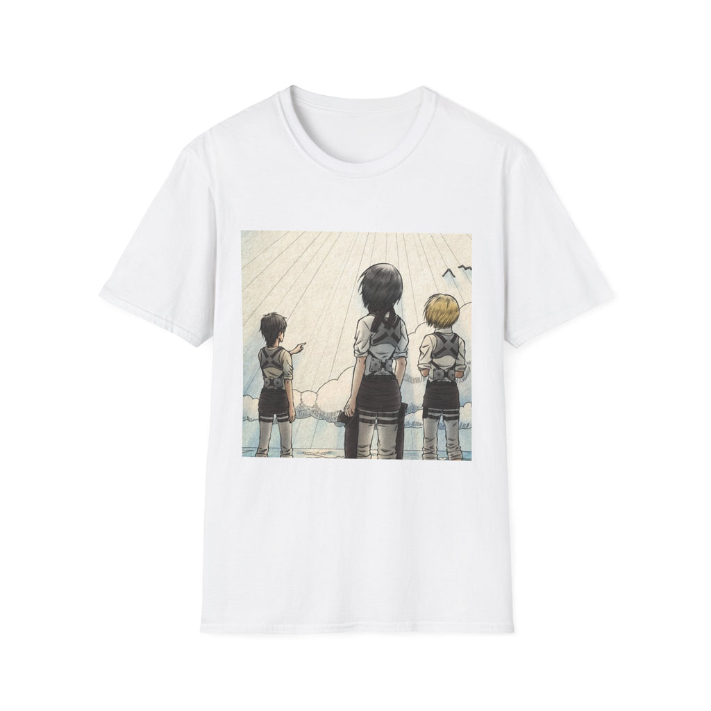 Eren Mikasa & Armin T-Shirt  Attack on Titan Anime Trio Graphic Tee