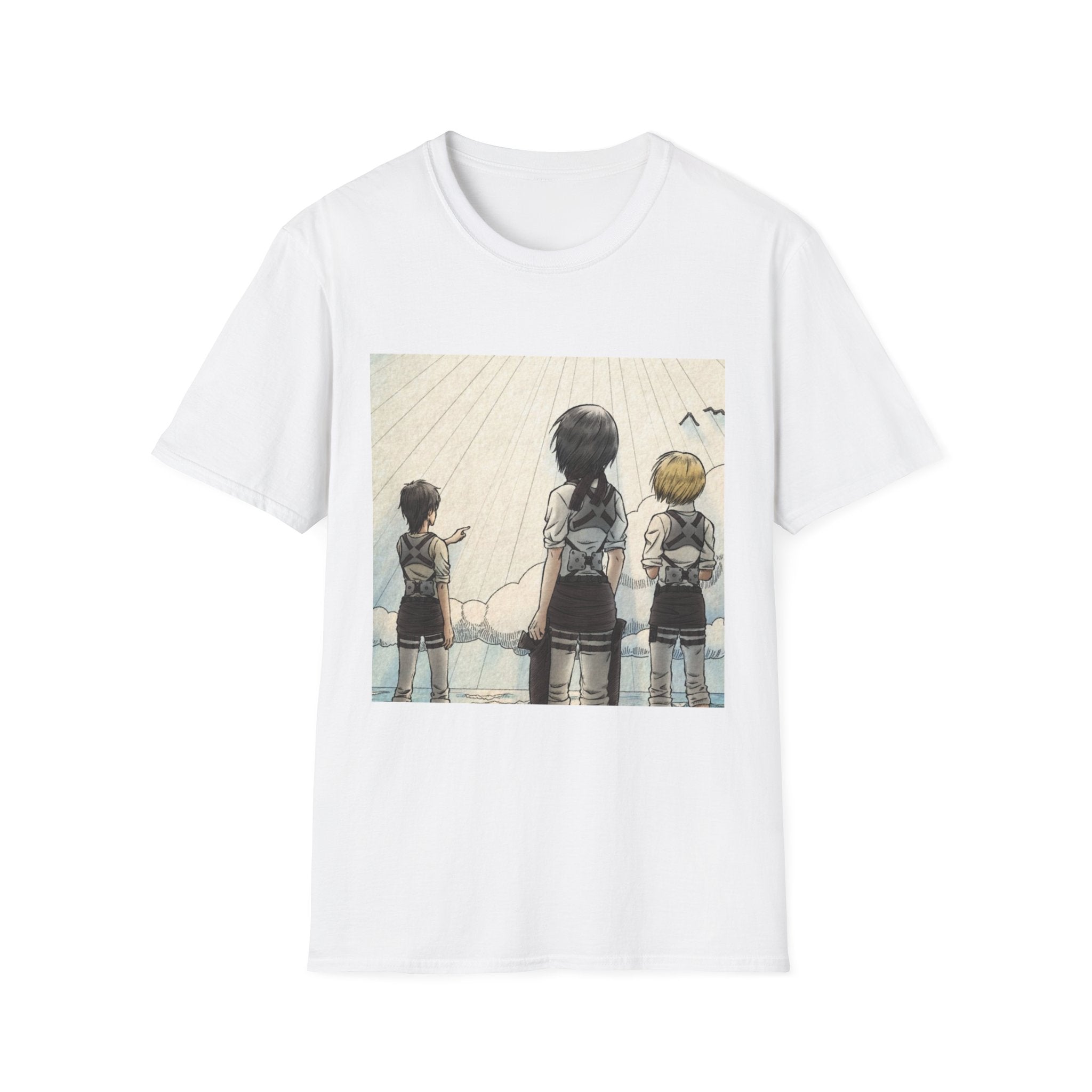 Eren Mikasa & Armin T-Shirt  Attack on Titan Anime Trio Graphic Tee