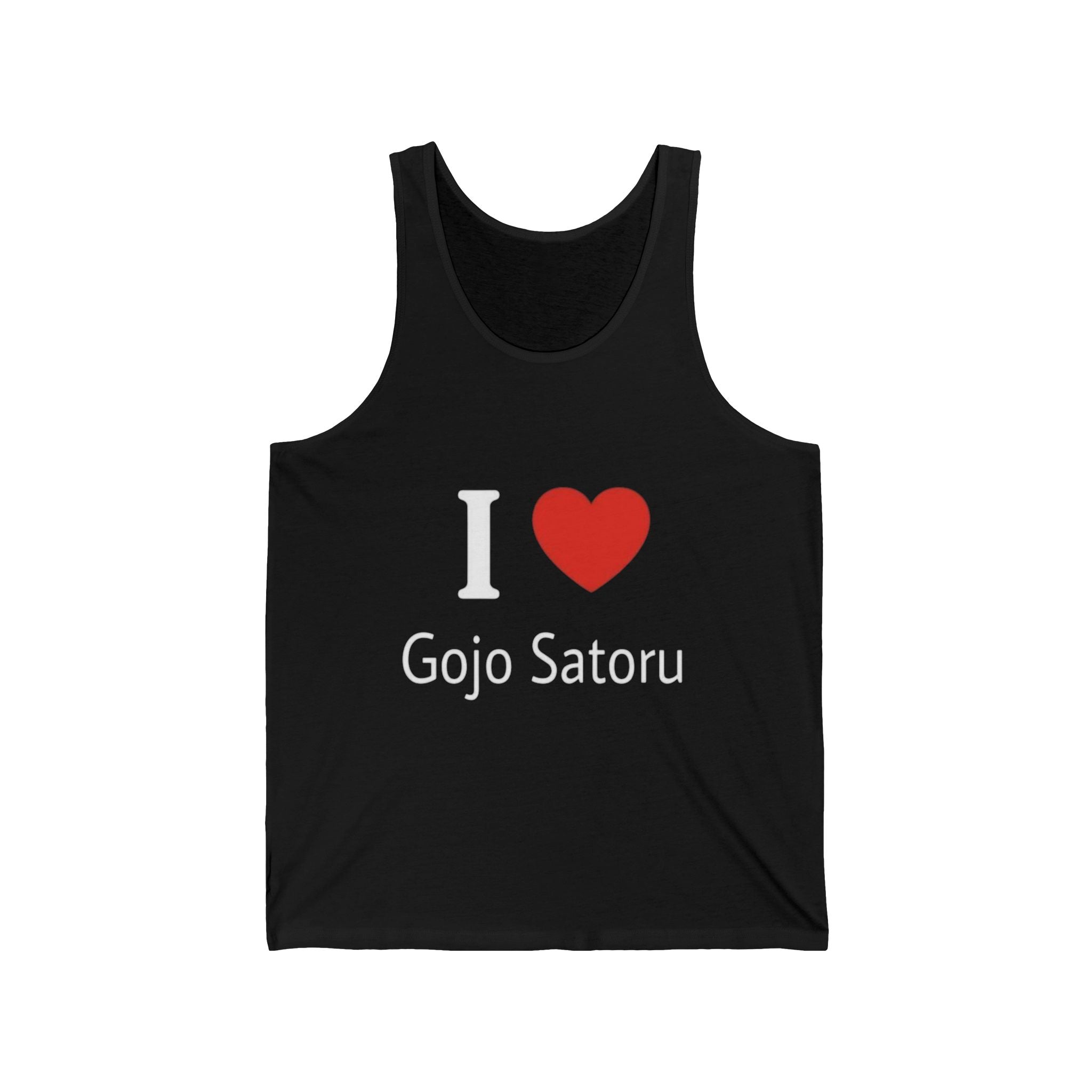 I Love Gojo Satoru Anime Tank Top – Stylish Sleeveless Shirt for Jujutsu Fans