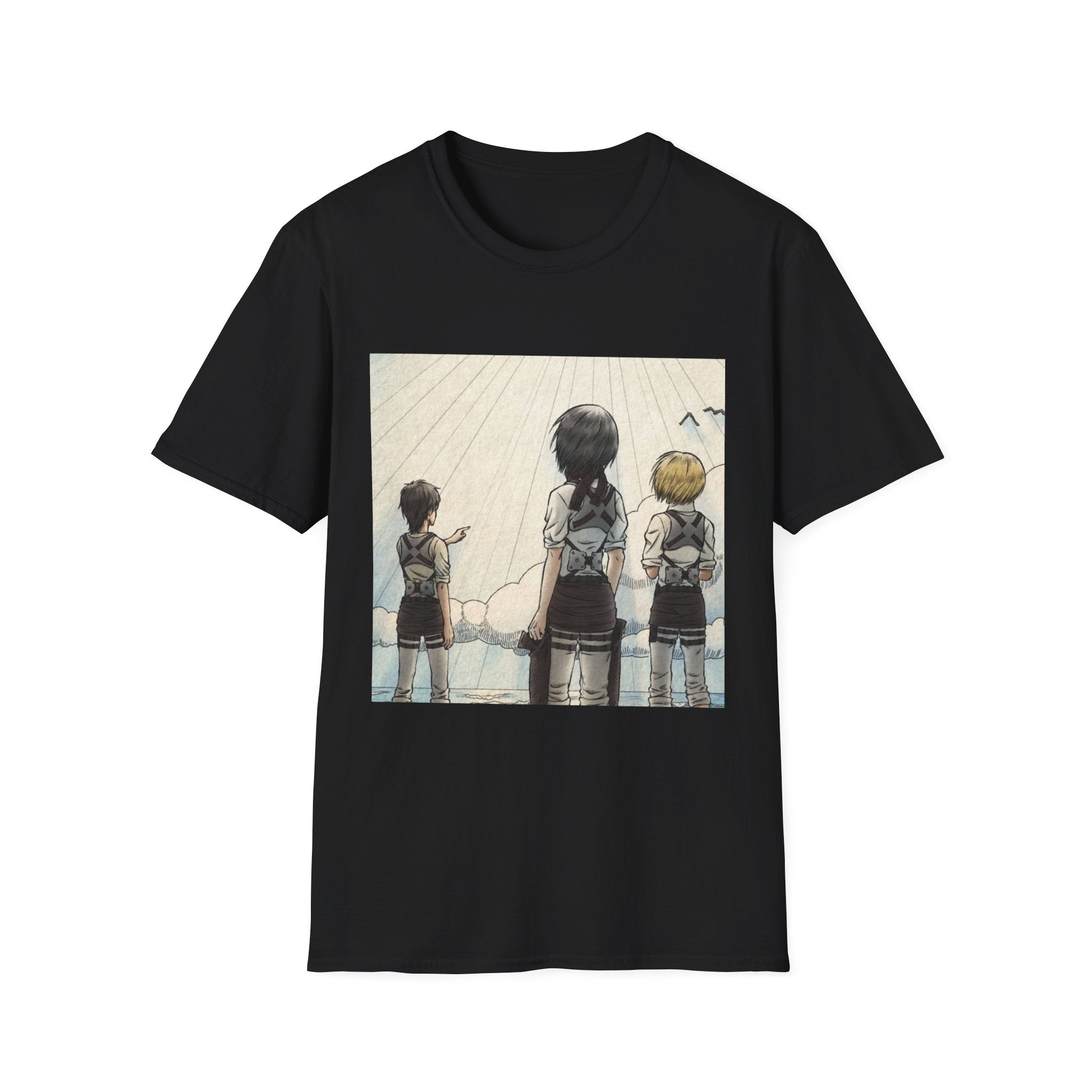 Eren Mikasa & Armin T-Shirt  Attack on Titan Anime Trio Graphic Tee
