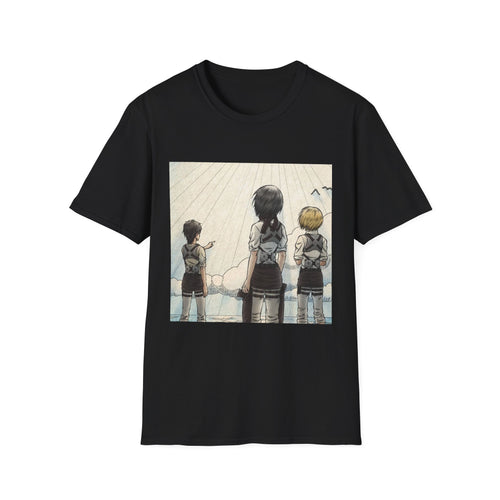 Eren Mikasa & Armin T-Shirt  Attack on Titan Anime Trio Graphic Tee