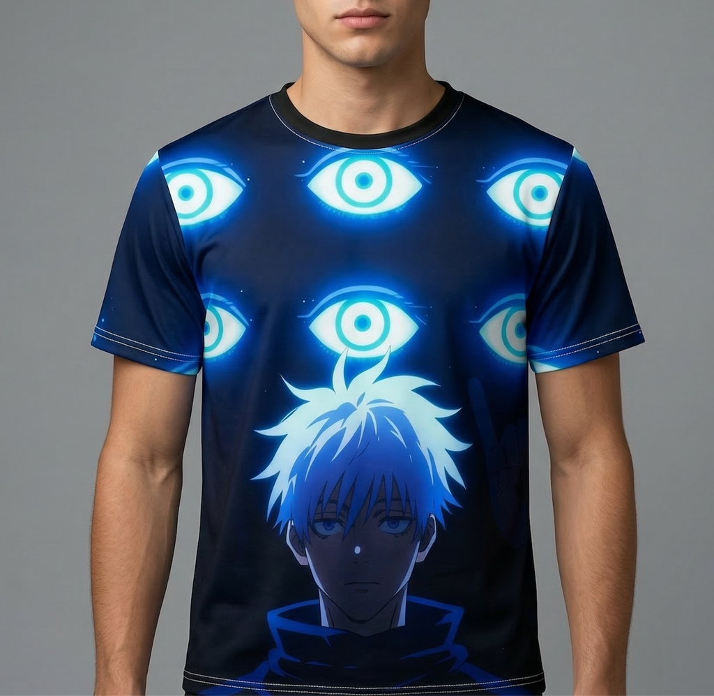 Gojo Satoru Anime T-Shirt – Japanese Anime Graphic Tee for Jujutsu Fans