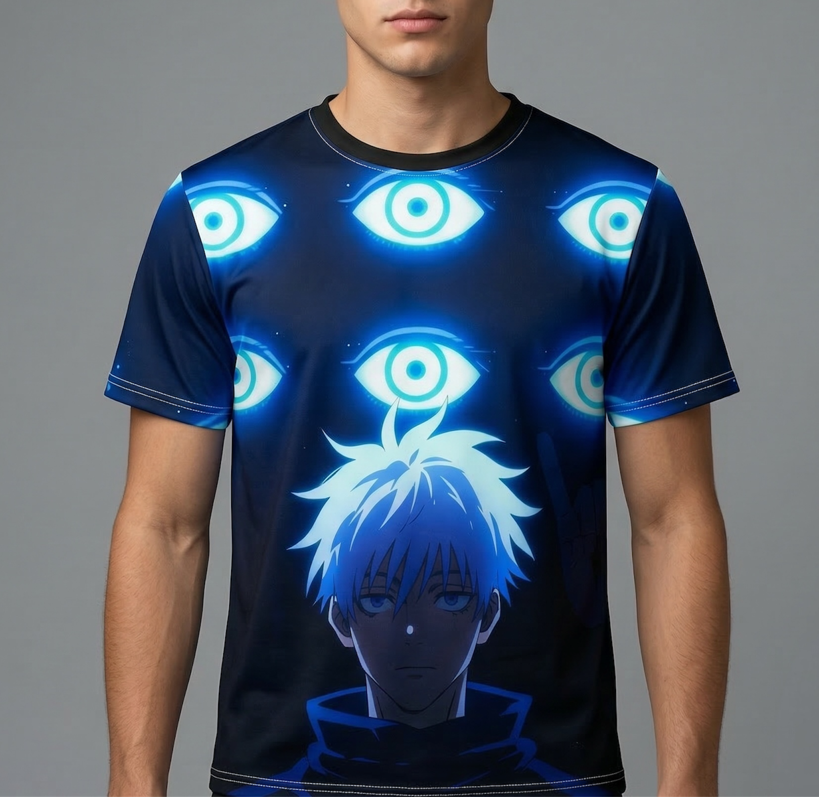 Gojo Satoru Anime T-Shirt – Japanese Anime Graphic Tee for Jujutsu Fans